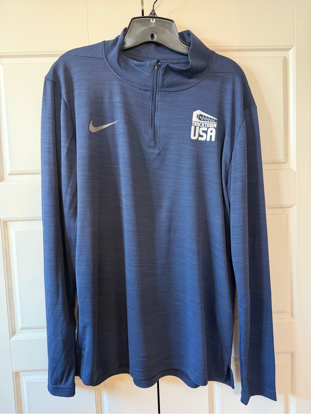 Nike Men’s Navy Blue Quarter-Zip Track Top with USA Logo